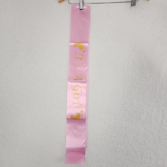 Other - It's A Girl Maternity Sash Baby Shower Mother To Be Pink Gold